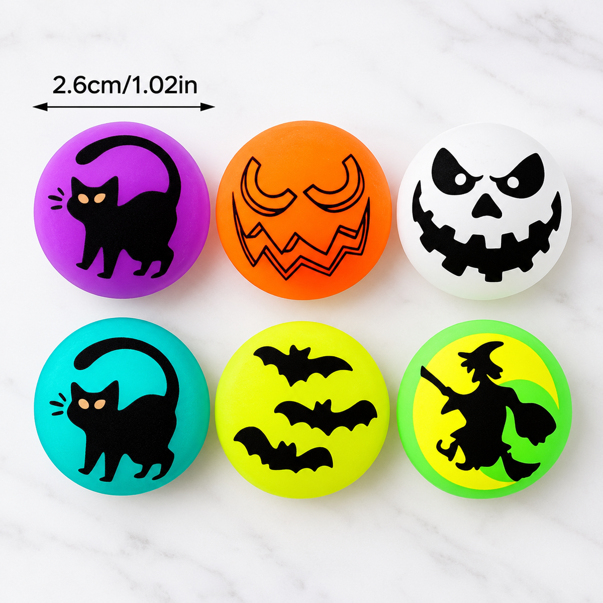 Glowy™ Halloween Glow Bouncing Balls – 100PCS