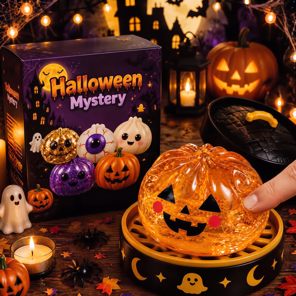 Glowy™ Halloween Dumpling Squishy Toy – Slow-Rising Kawaii Stress Relief Fidget