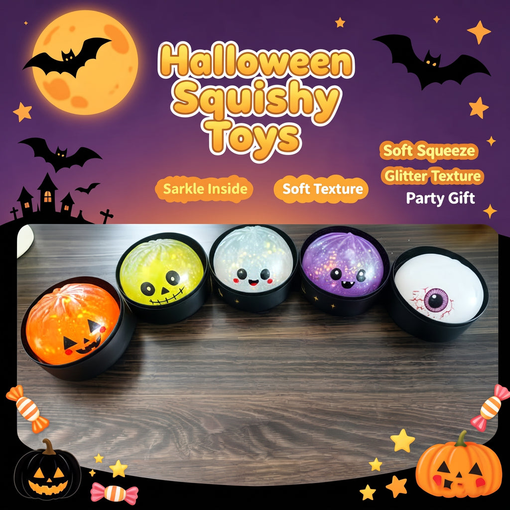 Glowy™ Halloween Dumpling Squishy Toy – Slow-Rising Kawaii Stress Relief Fidget