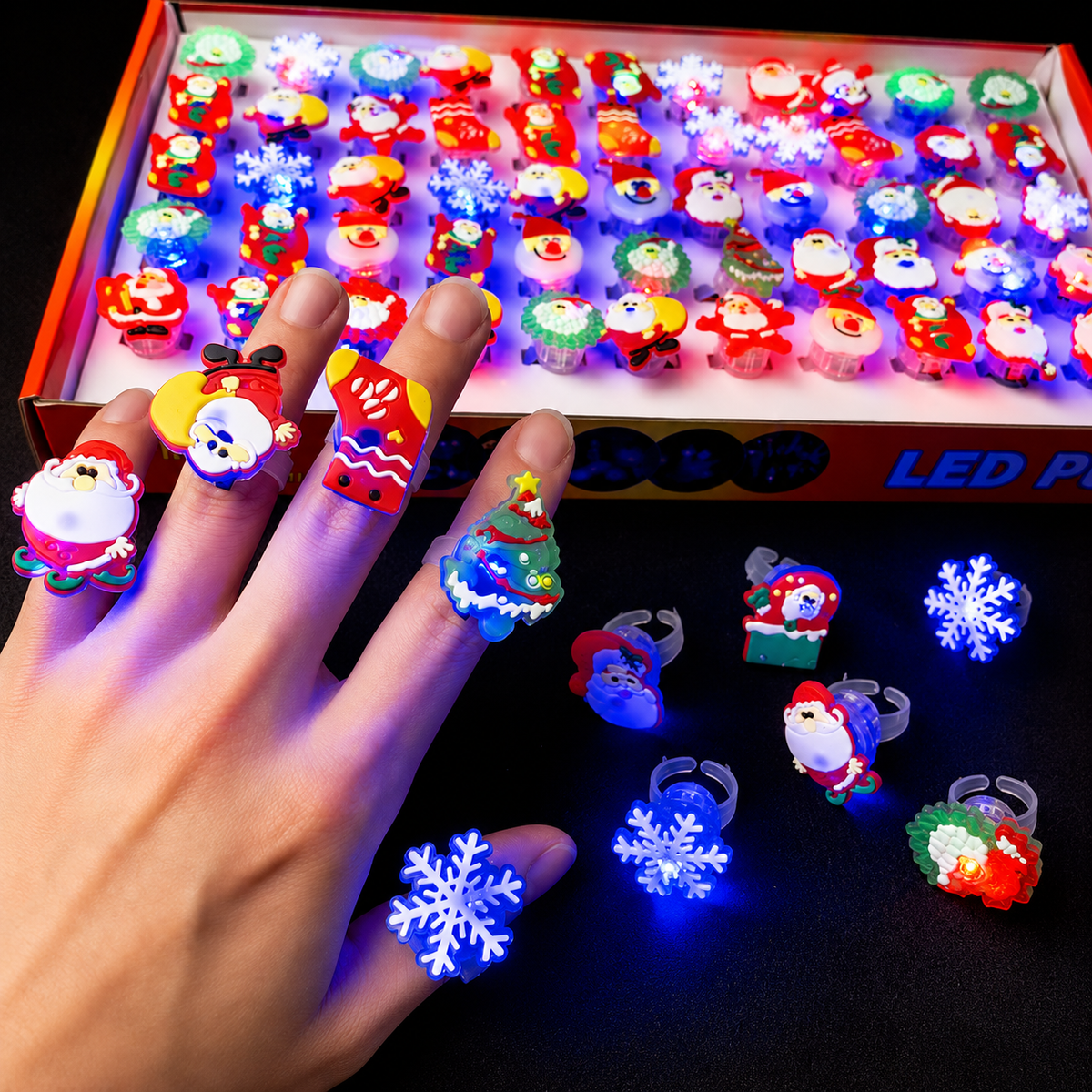 Glowy™ Halloween LED Glow Rings & Bracelets – 10/20PCS