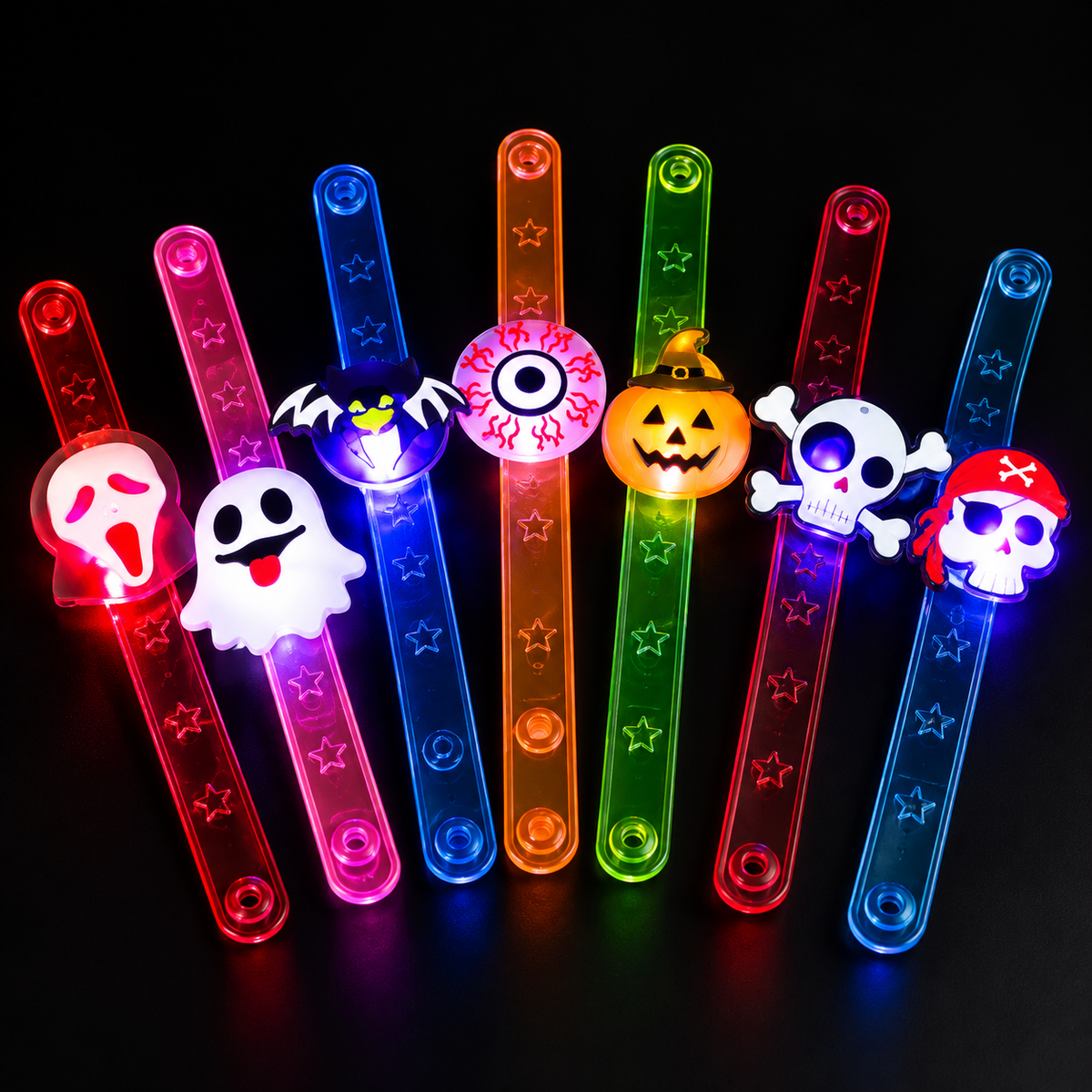 Glowy™ Halloween LED Glow Rings & Bracelets – 10/20PCS