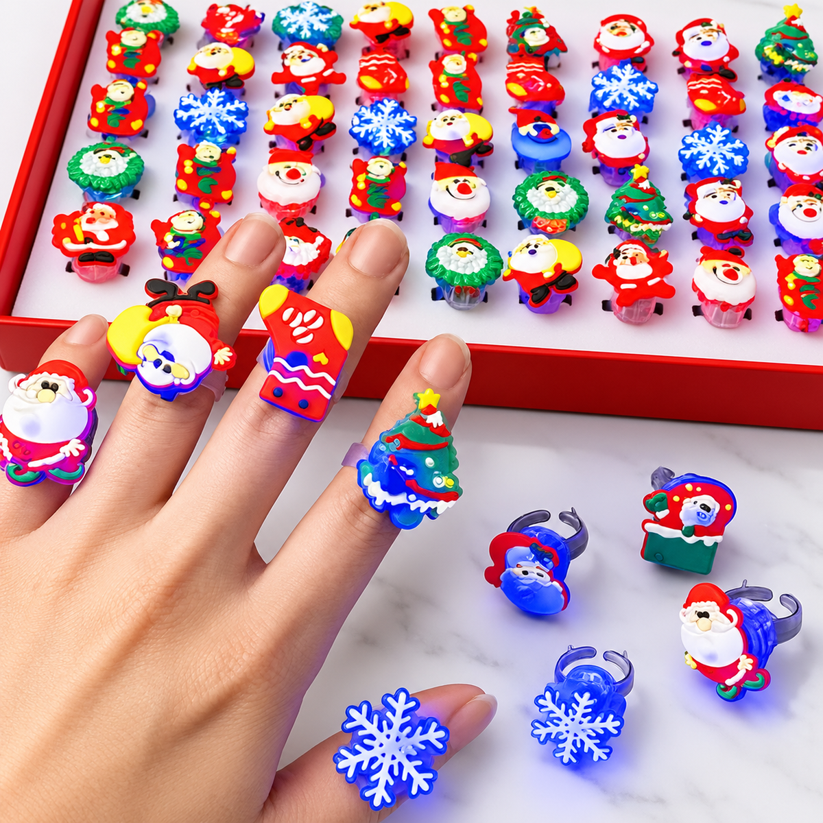 Glowy™ Halloween LED Glow Rings & Bracelets – 10/20PCS