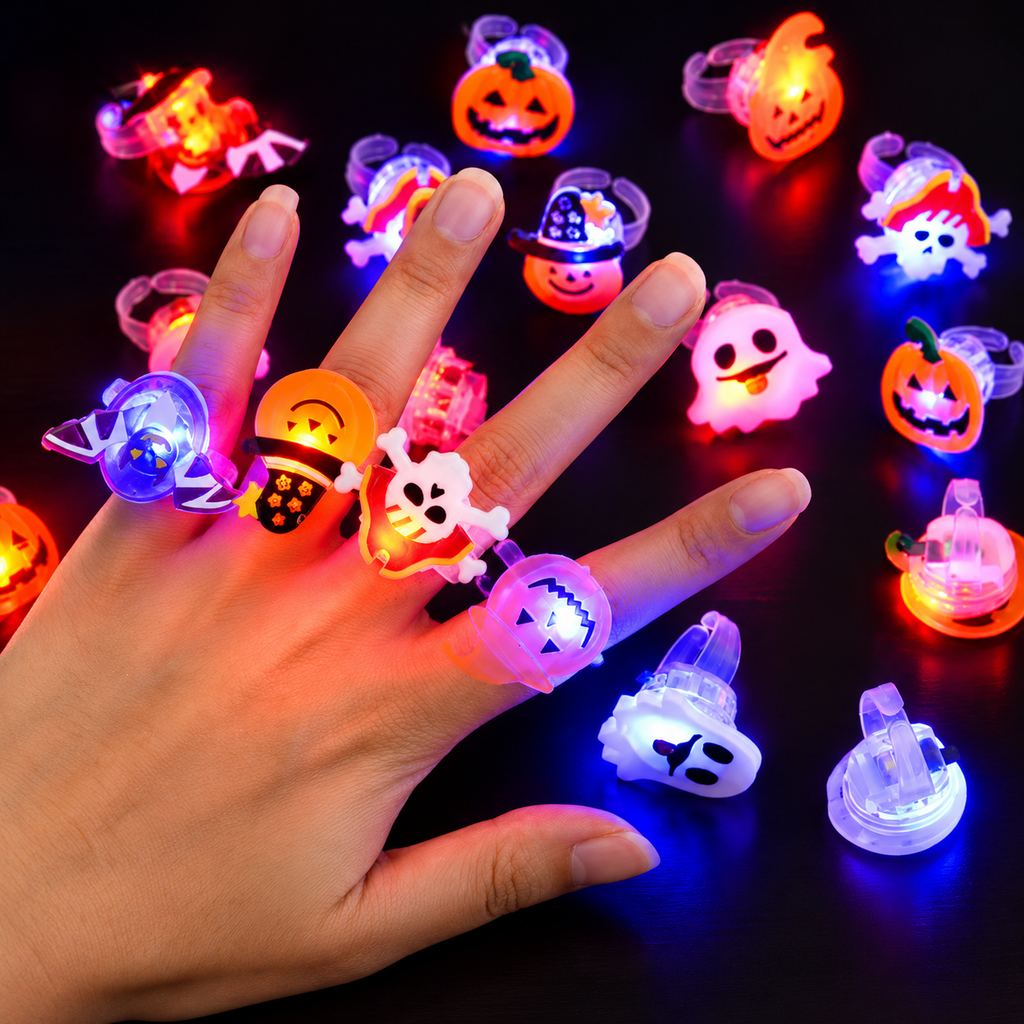 Glowy™ Halloween LED Glow Rings & Bracelets – 10/20PCS