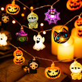 Glowy™ Halloween LED String Lights – Pumpkin, Ghost & Spider