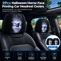 Glowy™ Halloween Horror Car Headrest Cover 2Pcs – Universal Seat Protector
