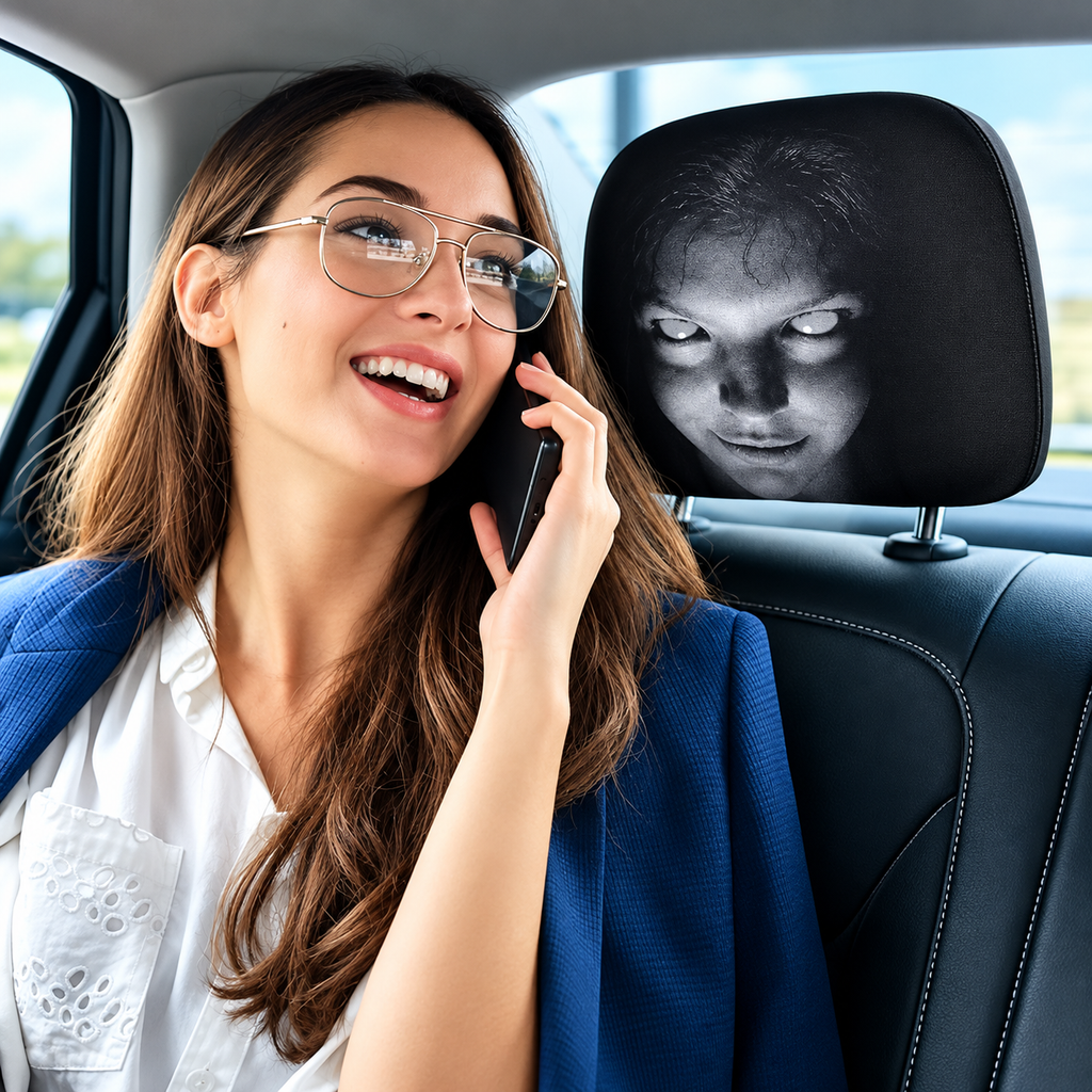 Glowy™ Halloween Horror Car Headrest Cover 2Pcs – Universal Seat Protector