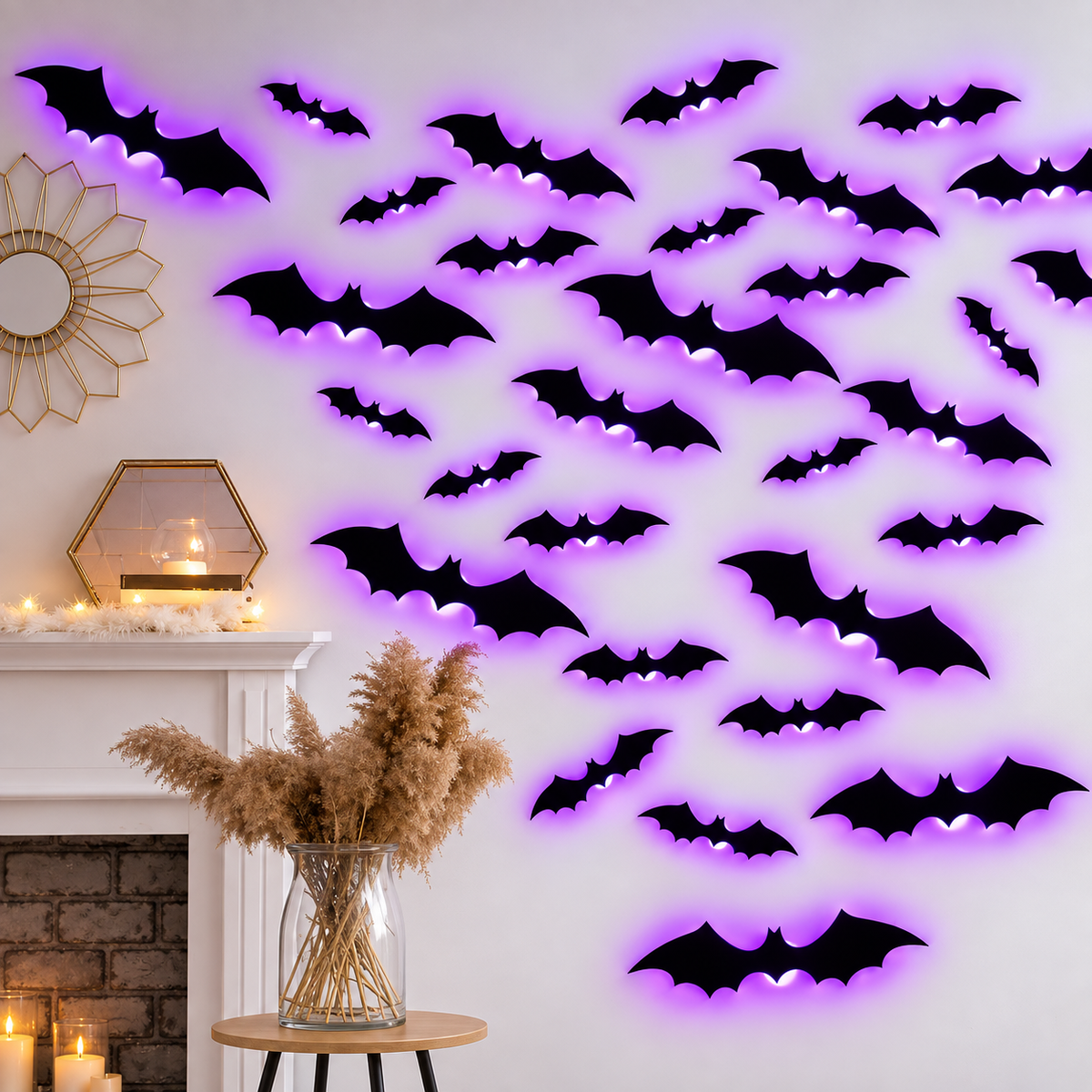 Glowy™ Halloween Bat LED Night Light – Spooky Wall Decor for Parties & Festivals