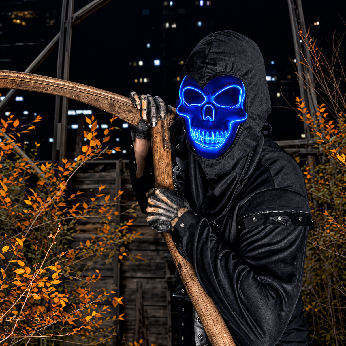 Glowy™ LED Skull Halloween Mask – Colorful Light-Up Costume