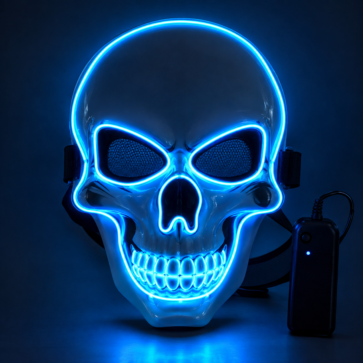 Glowy™ LED Skull Halloween Mask – Colorful Light-Up Costume