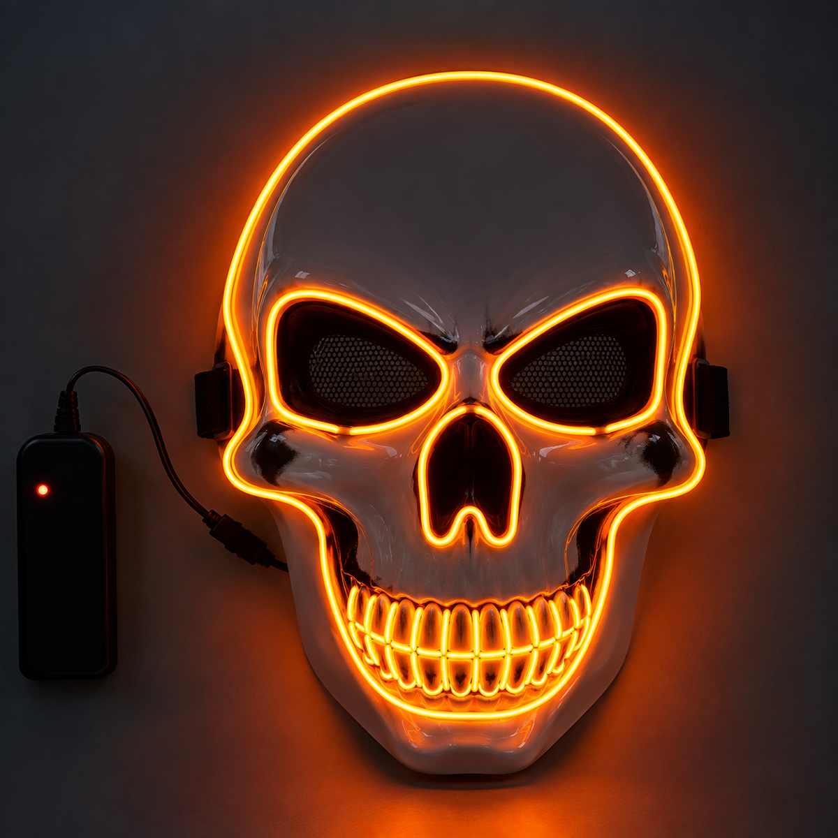 Glowy™ LED Skull Halloween Mask – Colorful Light-Up Costume