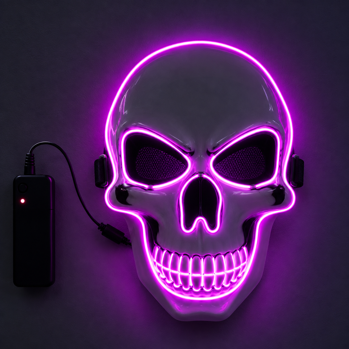 Glowy™ LED Skull Halloween Mask – Colorful Light-Up Costume