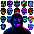 Glowy™ Gesture-Controlled LED Halloween Mask – 50 Light-Up Patterns