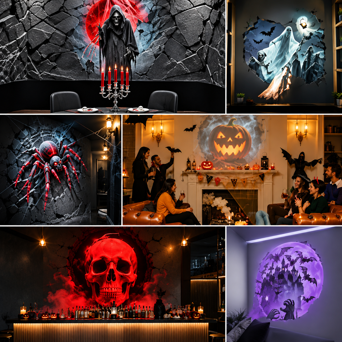 Glowy™ Halloween Projector Light – 12 Spooky Patterns & 360° Rotation