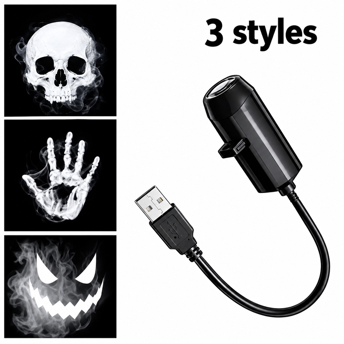 Glowy™ Halloween Projector Light – 12 Spooky Patterns & 360° Rotation