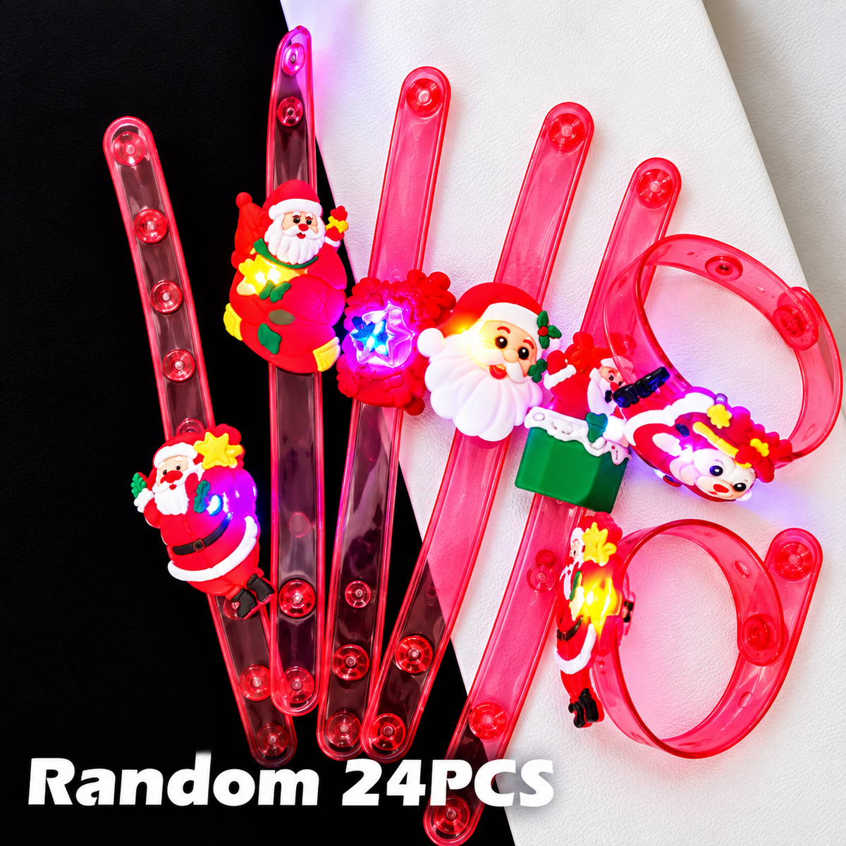 Glowy™ Halloween LED Glow Necklace & Wristband Set – 24-Piece Party Favors