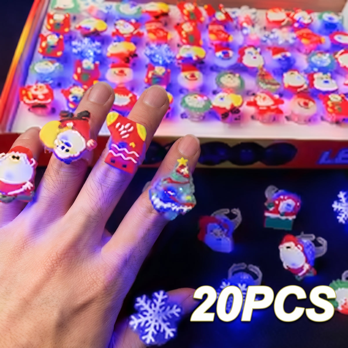 Glowy™ Halloween LED Glow Rings & Bracelets – 10/20PCS