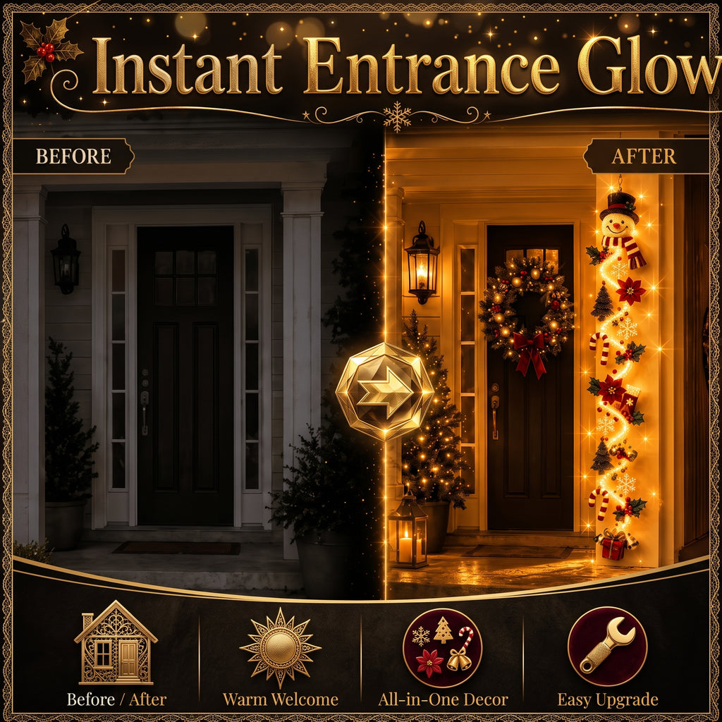 Light-Up Snowman Hanging Christmas Garland – 47" Vertical LED Porch & Door Wall Decor