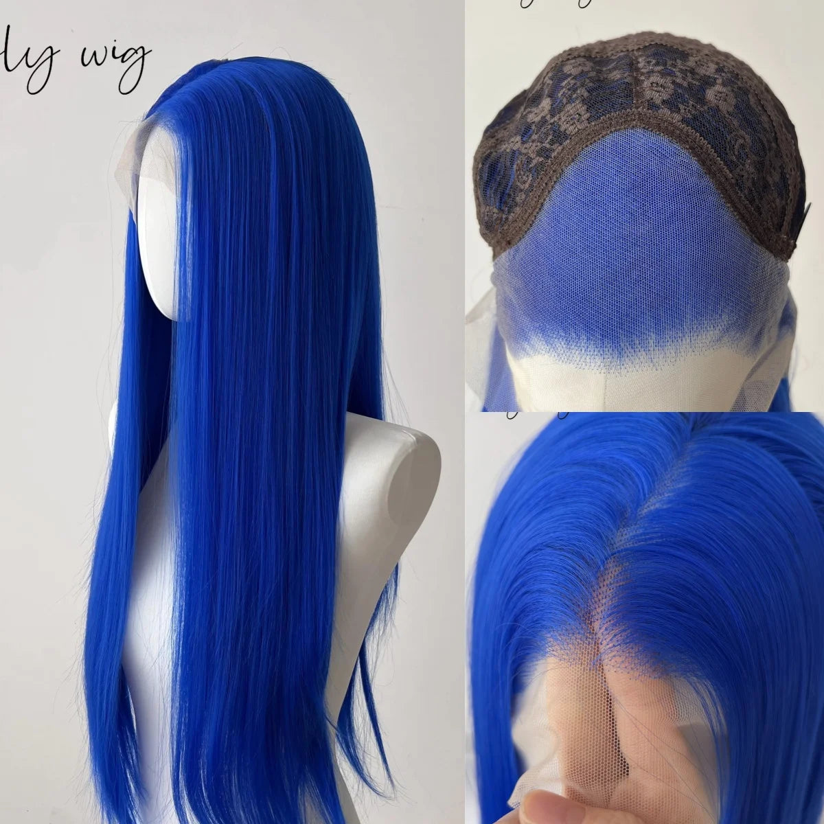 Glowy™ 26" Pink Lace Front Wig – Long Straight Heat-Resistant Synthetic Hair