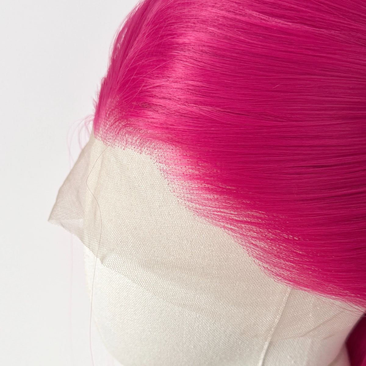 Glowy™ 26" Pink Lace Front Wig – Long Straight Heat-Resistant Synthetic Hair