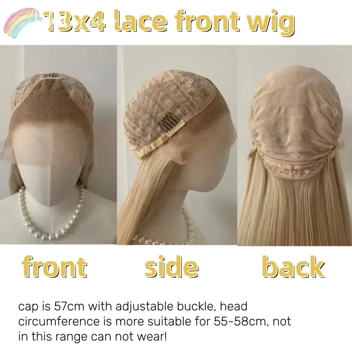 Glowy™ 26" Pink Lace Front Wig – Long Straight Heat-Resistant Synthetic Hair