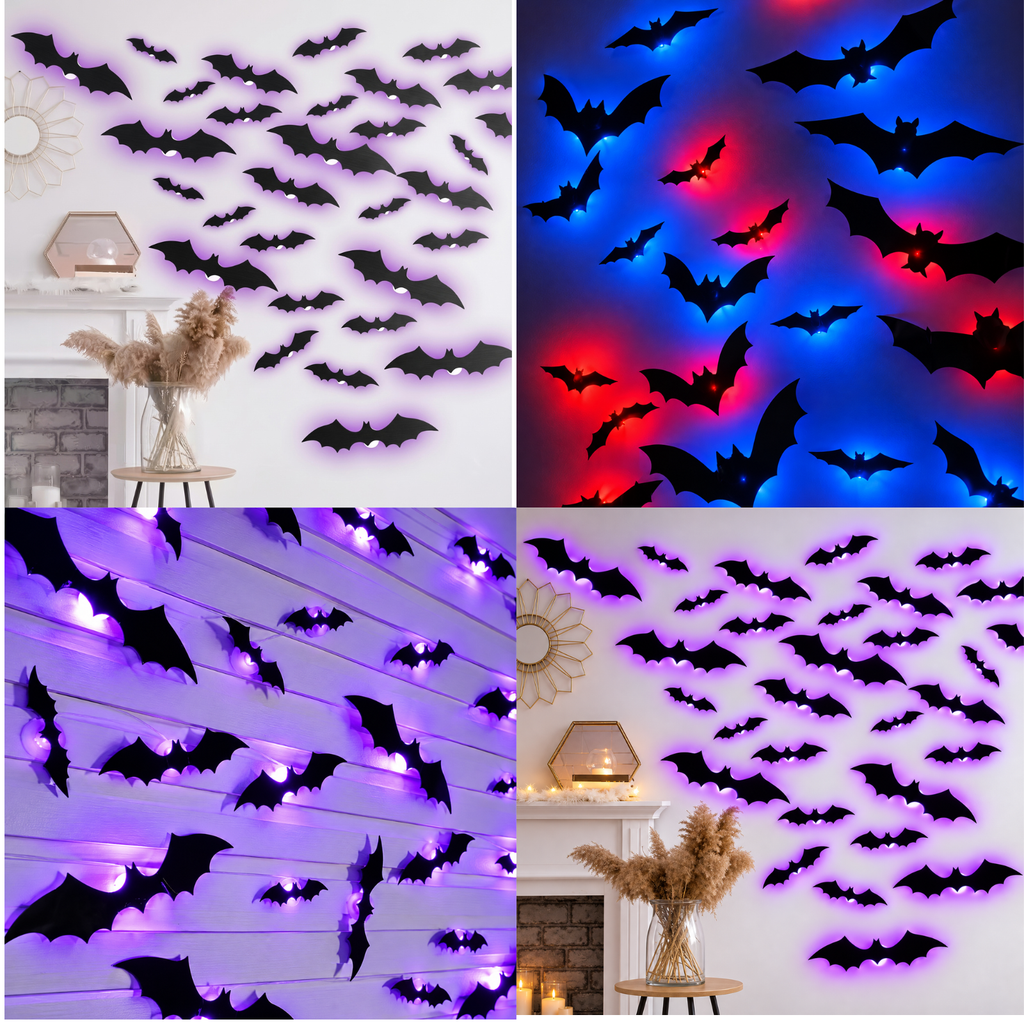 Glowy™ Halloween Bat LED Night Light – Spooky Wall Decor for Parties & Festivals