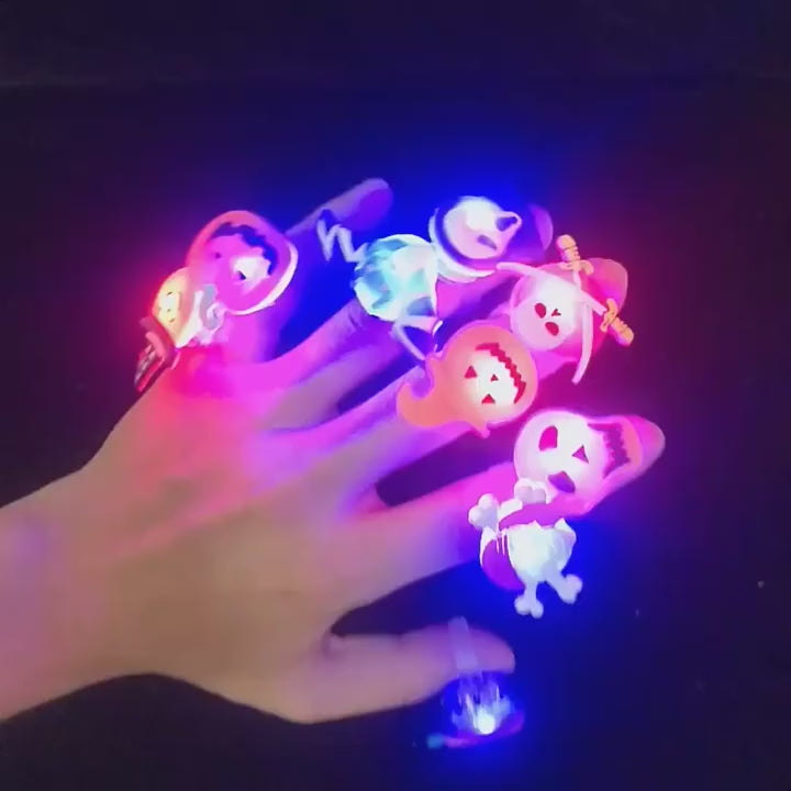 Glowy™ Halloween LED Glow Necklace & Wristband Set – 24-Piece Party Favors
