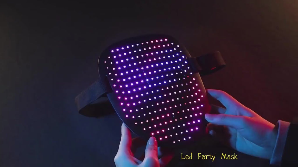 Glowy™ Gesture-Controlled LED Halloween Mask – 50 Light-Up Patterns