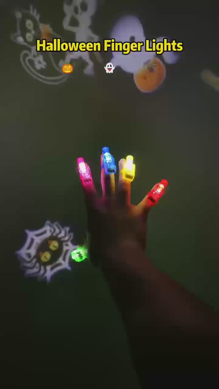 Glowy™ Halloween Finger Projector Lights – 12 Spooky Patterns