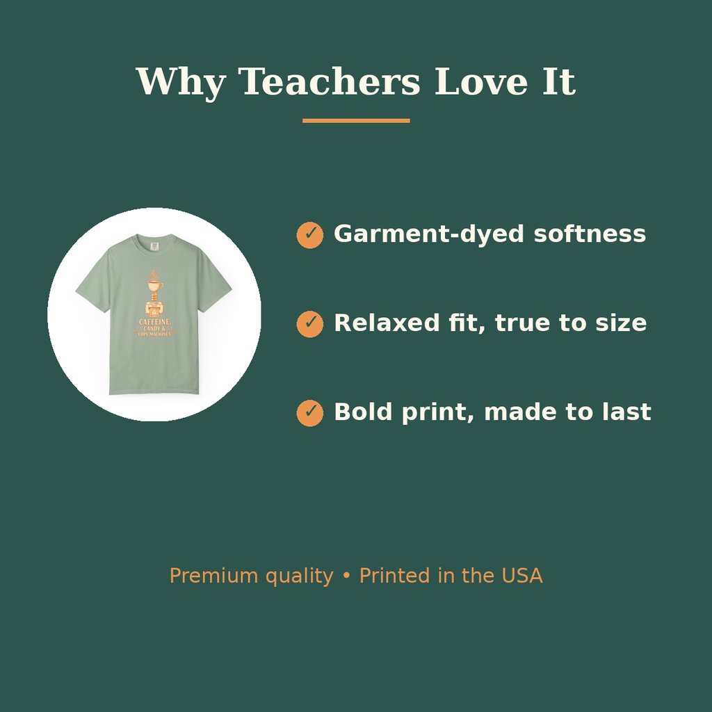Spooky Teacher Halloween Shirt - benefits: garment-dyed softness, relaxed fit, printed in USA