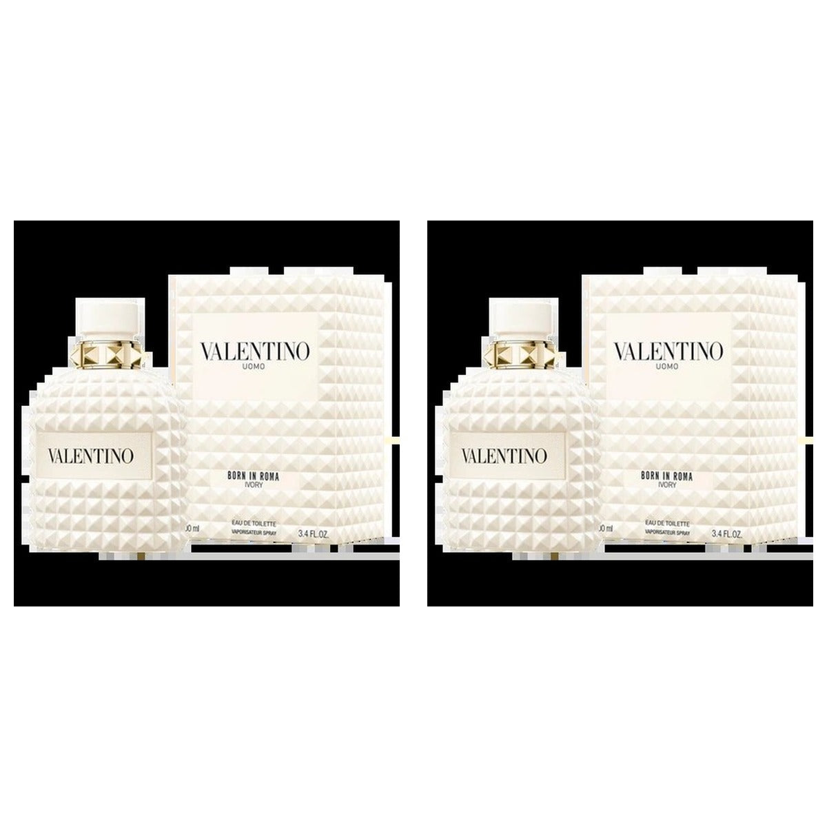 NEW VALENTINO UOMO BORN IN ROMA IVORY EDT . 100ml - Duo - 2 Bottles (10% OFF)