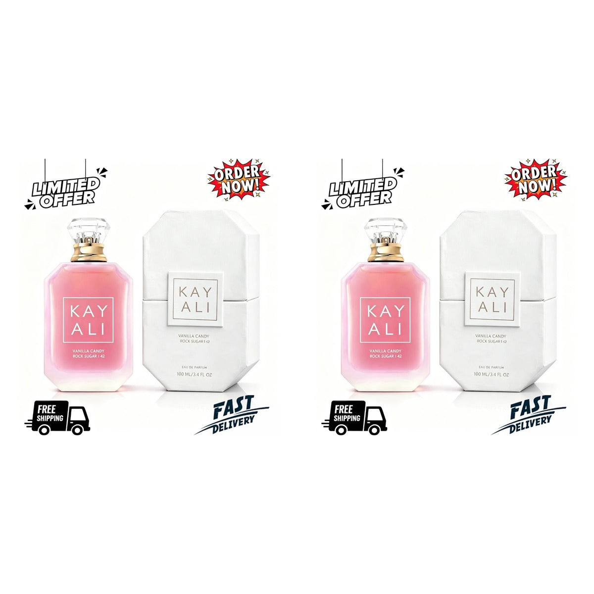 Kayali Vanilla Candy Rock Sugar 42 EDP ’s 100ml - Duo - 2 Bottles (10% OFF)