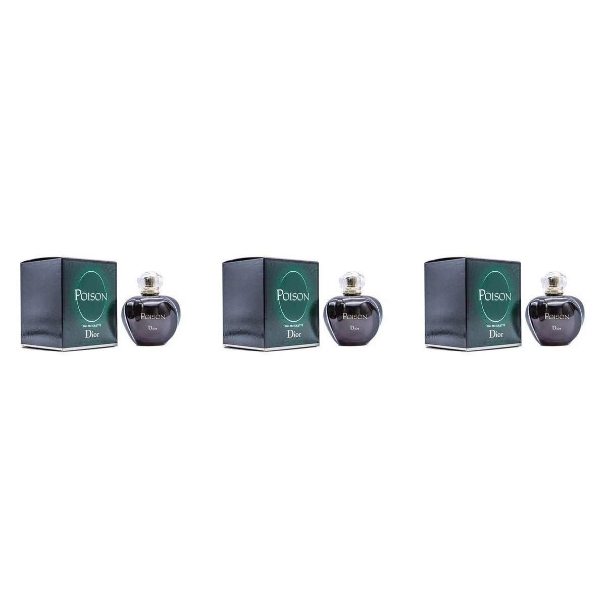 Poison by Christian Dior EDT 3.4oz - Trio - 3 Bottles (20% OFF)