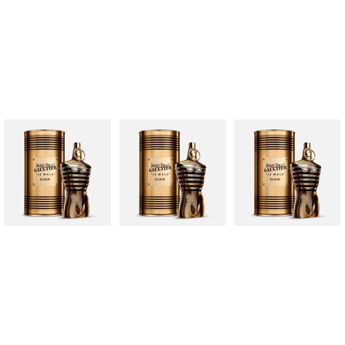 Jean Paul Gaultier Le Male Le Ultra Elixir Parfum 125ml - Trio - 3 Bottles (20% OFF)