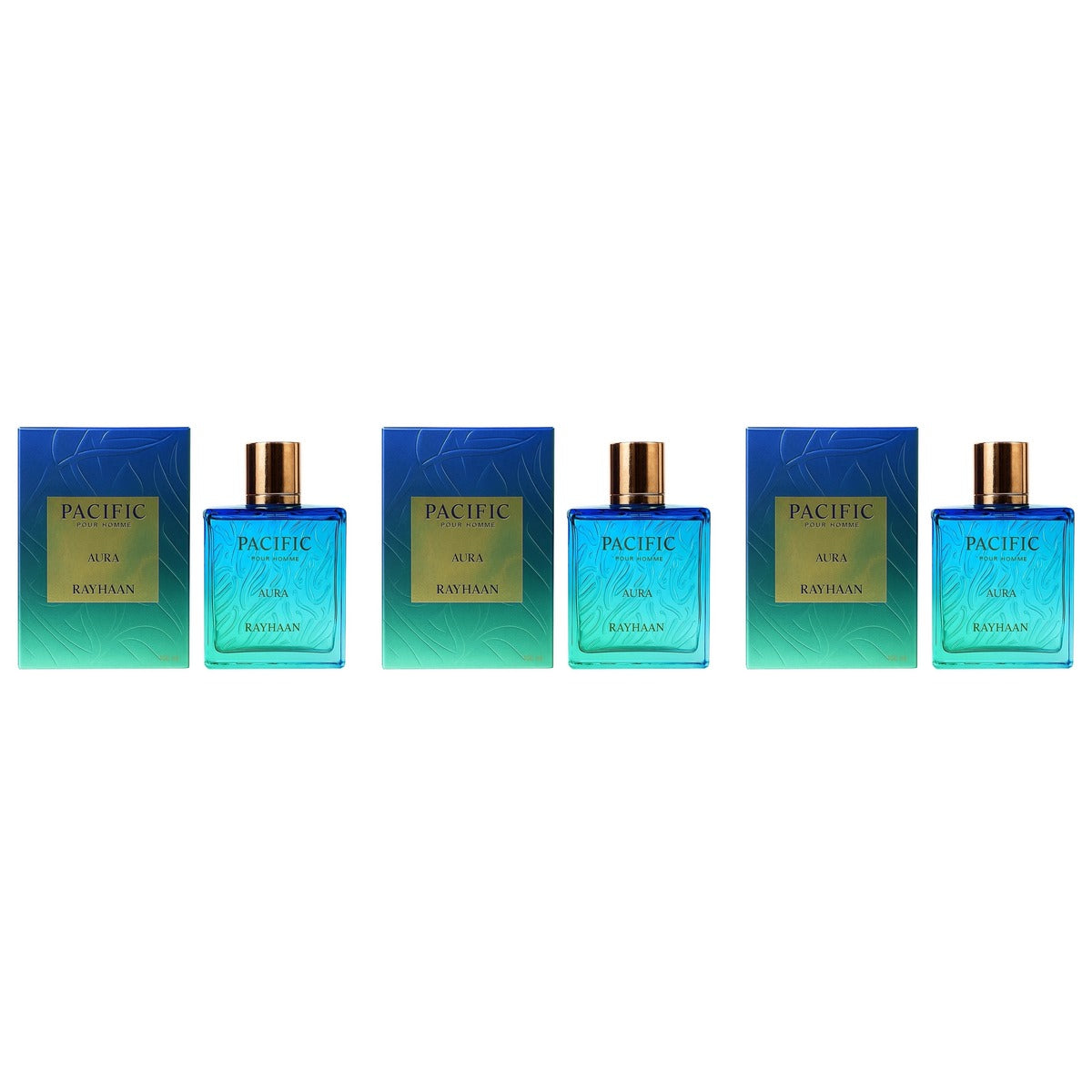Rayhaan Pacific Aura EDP 100ml - Trio - 3 Bottles (20% OFF)