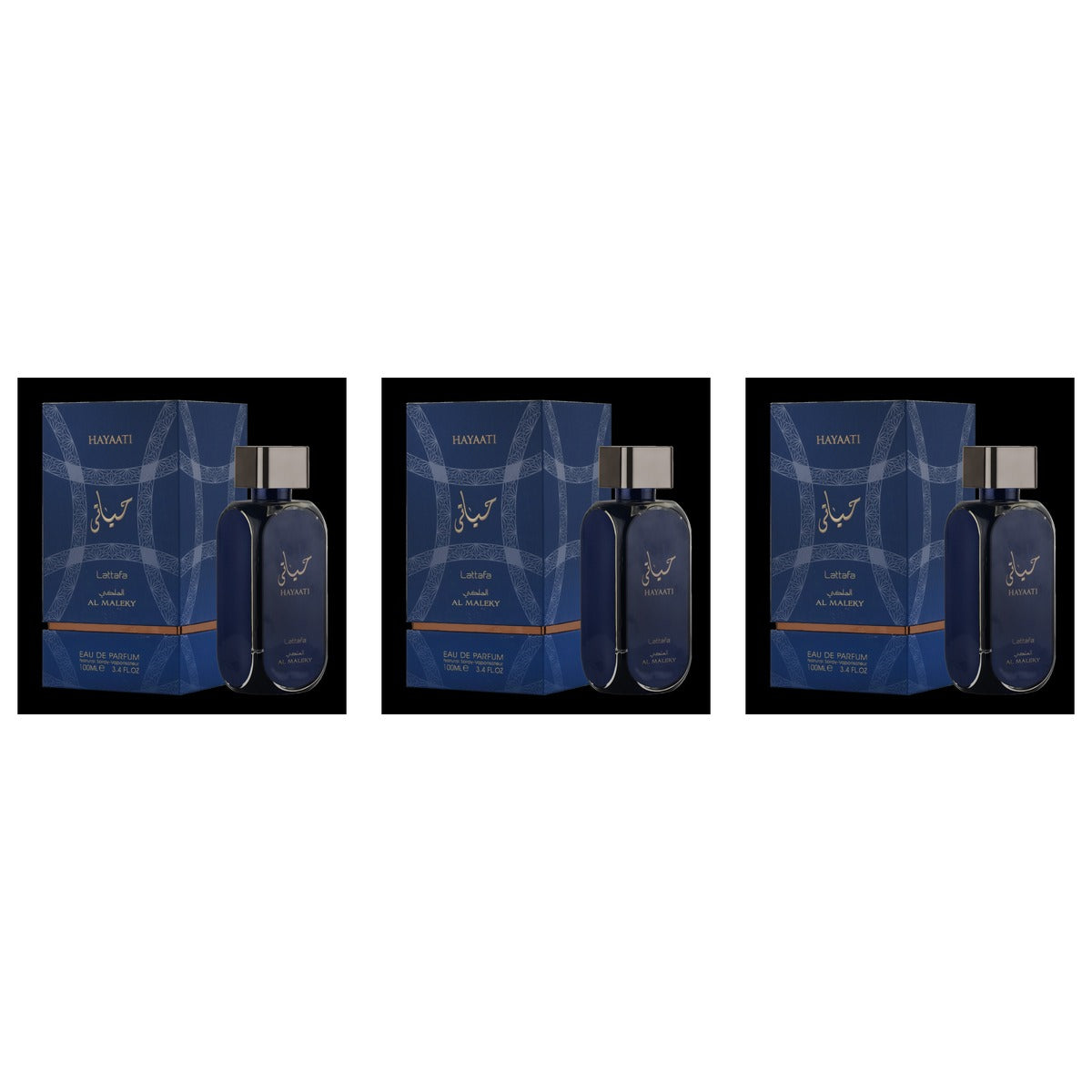 Hayaati Al Maleky Lattafa EDP 100ml - Trio - 3 Bottles (20% OFF)
