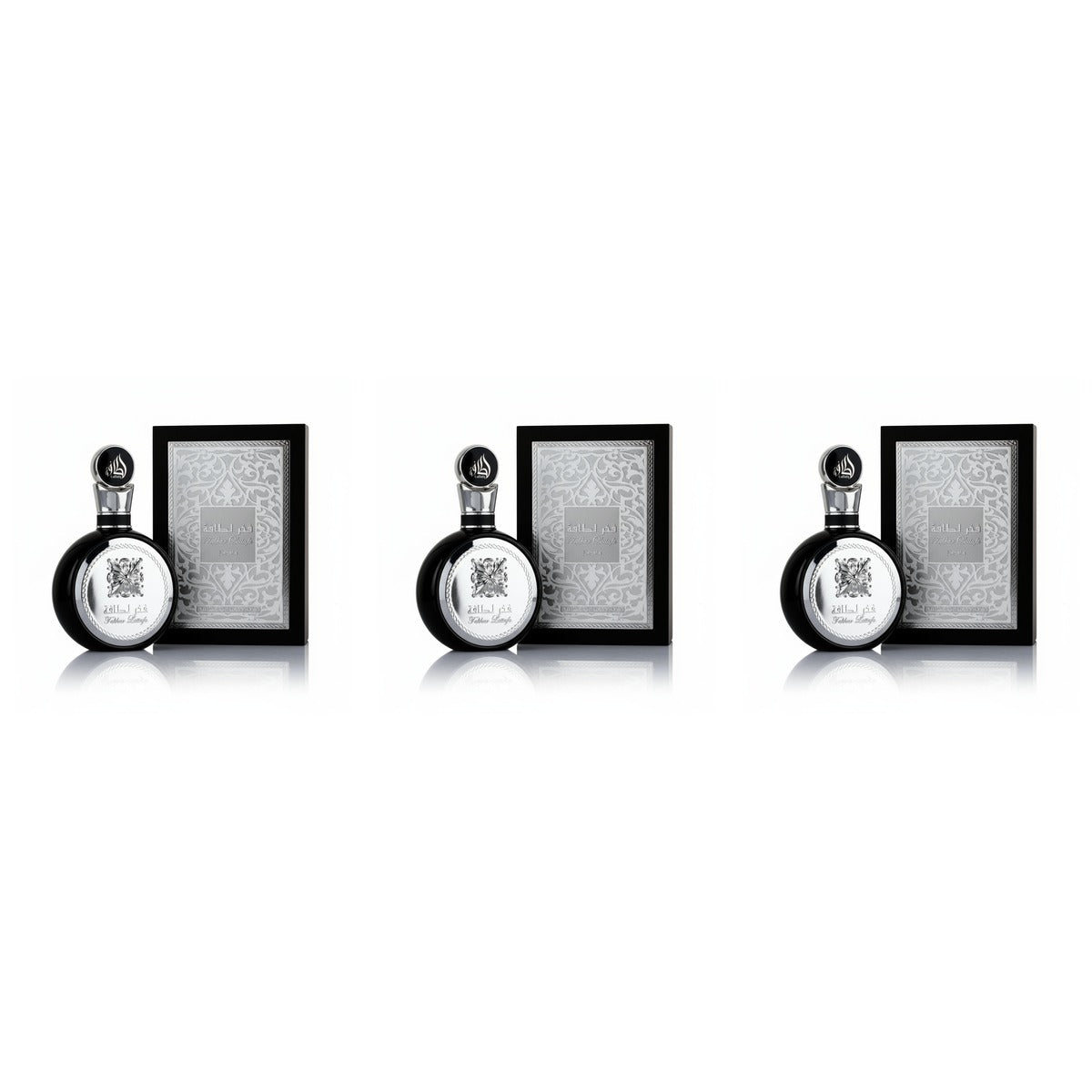 Fakhar Lattafa Pride Silver EDP By Lattafa Perfumes 100ml - Trio - 3 Bottles (20% OFF)