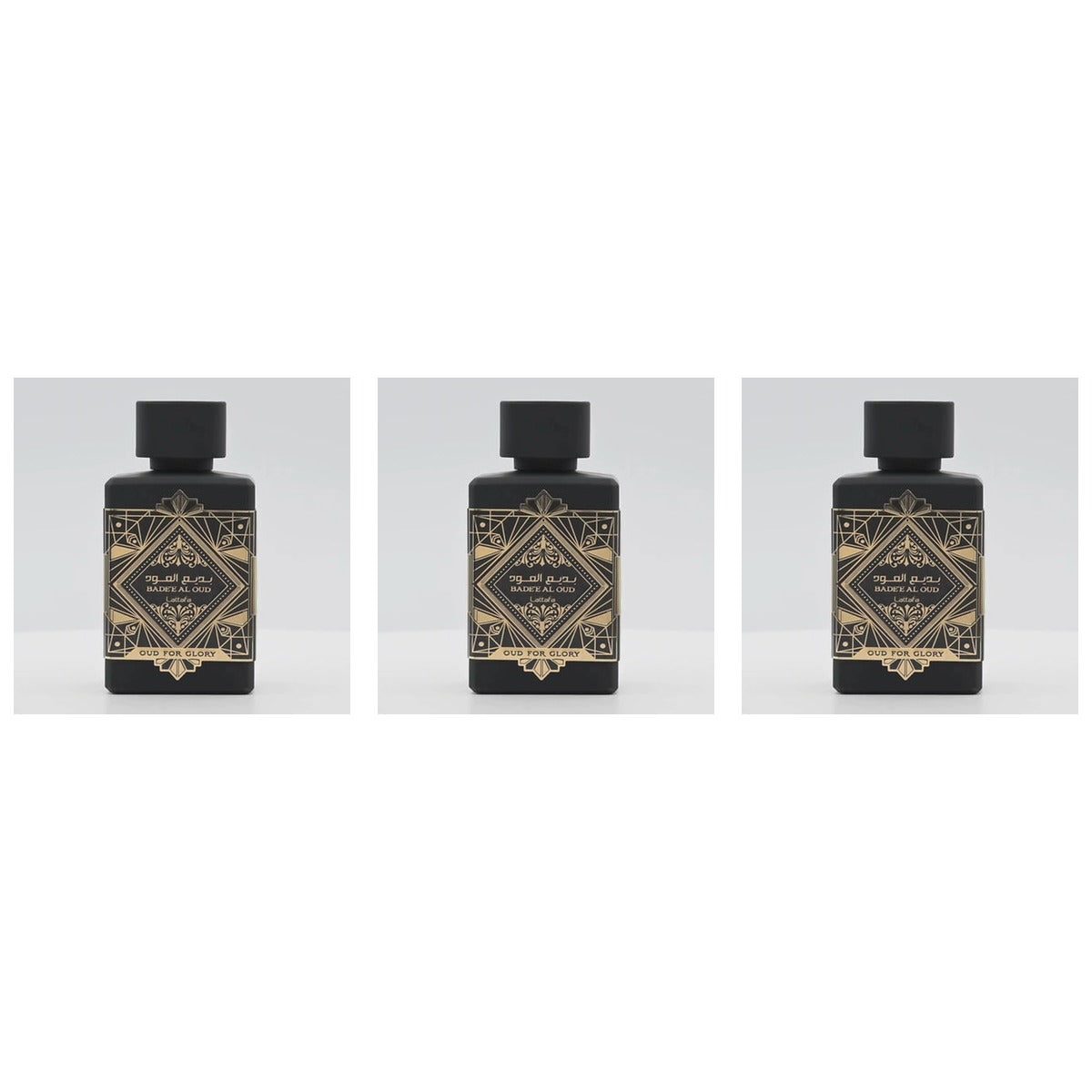 Bade'e Al Oud for Glory by Lattafa EDP 3.4oz - Trio - 3 Bottles (20% OFF)