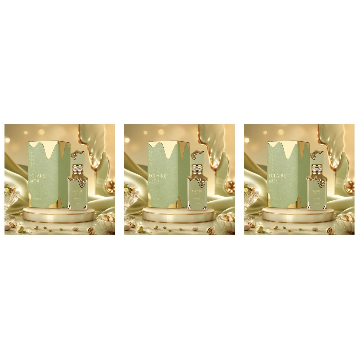 Lattafa Eclaire Pistache EDP 100ml - Trio - 3 Bottles (20% OFF)