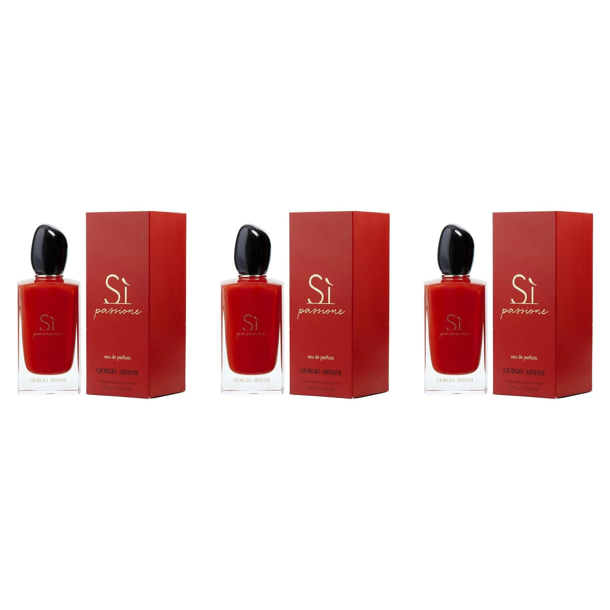 Armani Si Passione by Giorgio Armani EDP 3.4oz - Trio - 3 Bottles (20% OFF)