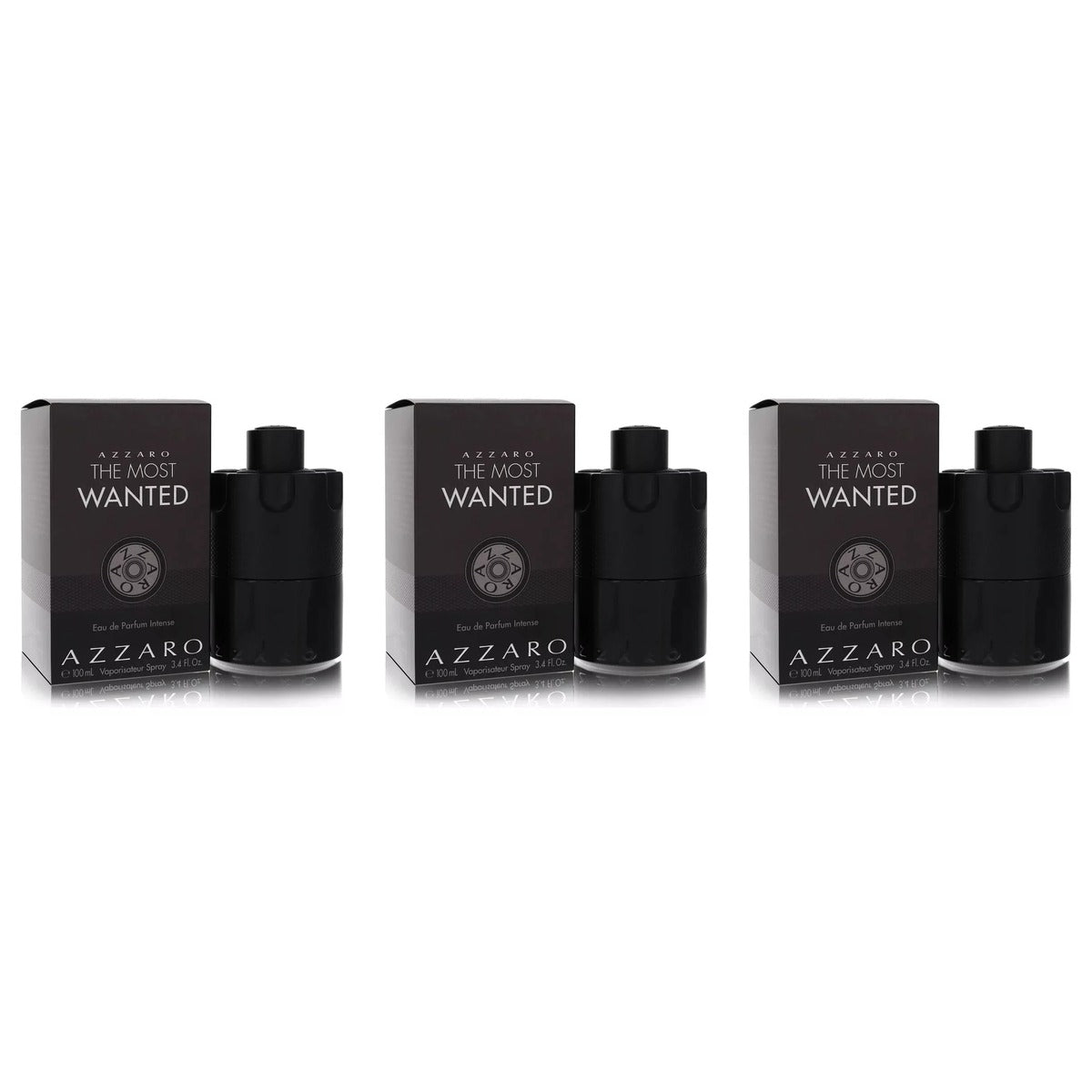 AZZARO THE MOST WANTED INTENSE EDP 100ml - Trio - 3 Bottles (20% OFF)