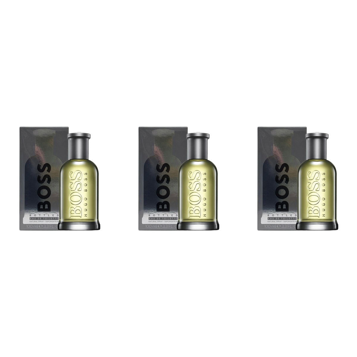 HUGO BOSS Bottled EDT 3.3oz - Trio - 3 Bottles (20% OFF)
